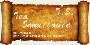 Tea Samuilović vizit kartica